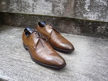 Load image into Gallery viewer, JOSEPH CHEANEY BROGUES MEN’S SHOES – BROWN / TAN – UK 7 – LIVERPOOL- EXCELLENT CONDITION