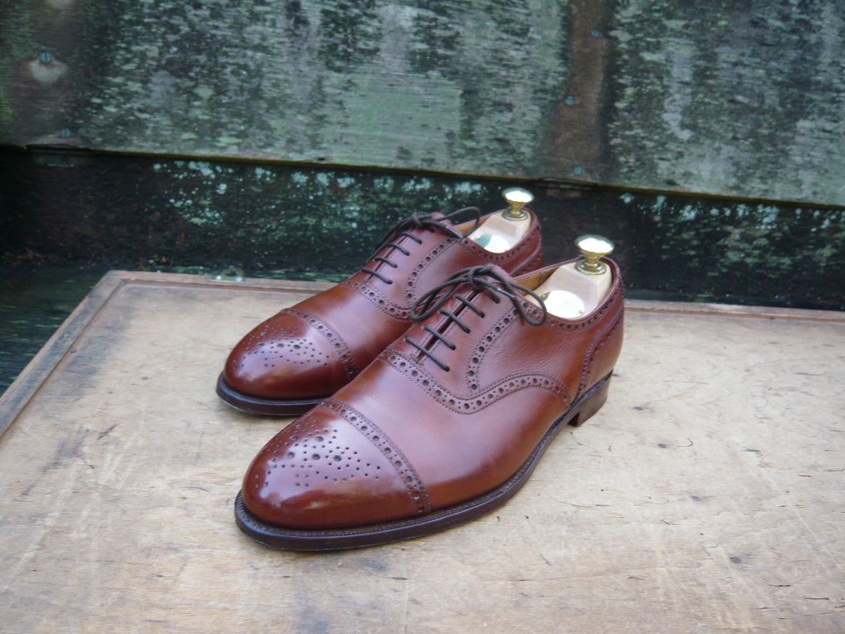 CROCKETT & JONES BROGUES – BROWN / TAN - UK 7.5 – WESTMINSTER – EXCELLENT  CONDITION