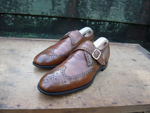 Load image into Gallery viewer, JOSEPH CHEANEY MONK STRAP – BROWN / TAN – UK 8.5 – EXCELLENT CONDITION
