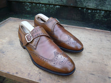 Load image into Gallery viewer, JOSEPH CHEANEY MONK STRAP – BROWN / TAN – UK 8.5 – EXCELLENT CONDITION