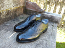 Load image into Gallery viewer, POULSEN, SKONE & CO VINTAGE BROGUES – BLACK – UK 8 – EXCELLENT CONDITION