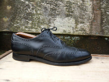 Load image into Gallery viewer, CHURCH’S BROGUES MEN’S SHOES – BLACK – SANDRINGHAM – UK 9 – EXCELLENT CONDITION
