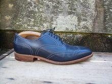 Load image into Gallery viewer, JOSEPH CHEANEY BROGUES – NAVY BLUE – UK 8 – HADDON – EXCELLENT CONDITION