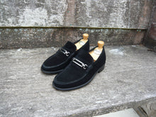 Load image into Gallery viewer, JOSEPH CHEANEY HORSEBIT LOAFERS – BLACK SUEDE - UK 7.5 – VARESE - EXCELLENT CONDITION