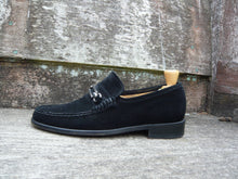 Load image into Gallery viewer, JOSEPH CHEANEY HORSEBIT LOAFERS – BLACK SUEDE - UK 7.5 – VARESE - EXCELLENT CONDITION