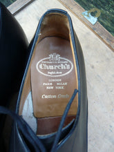 Load image into Gallery viewer, CHURCH’S DERBY MEN’S SHOES – BLACK – UK 8 – SAWLEY – SUPERB CONDITION