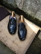 Load image into Gallery viewer, CHURCH’S TASSEL LOAFERS – BLACK - KINGSLEY – UK 10.5 – UNWORN CONDITION
