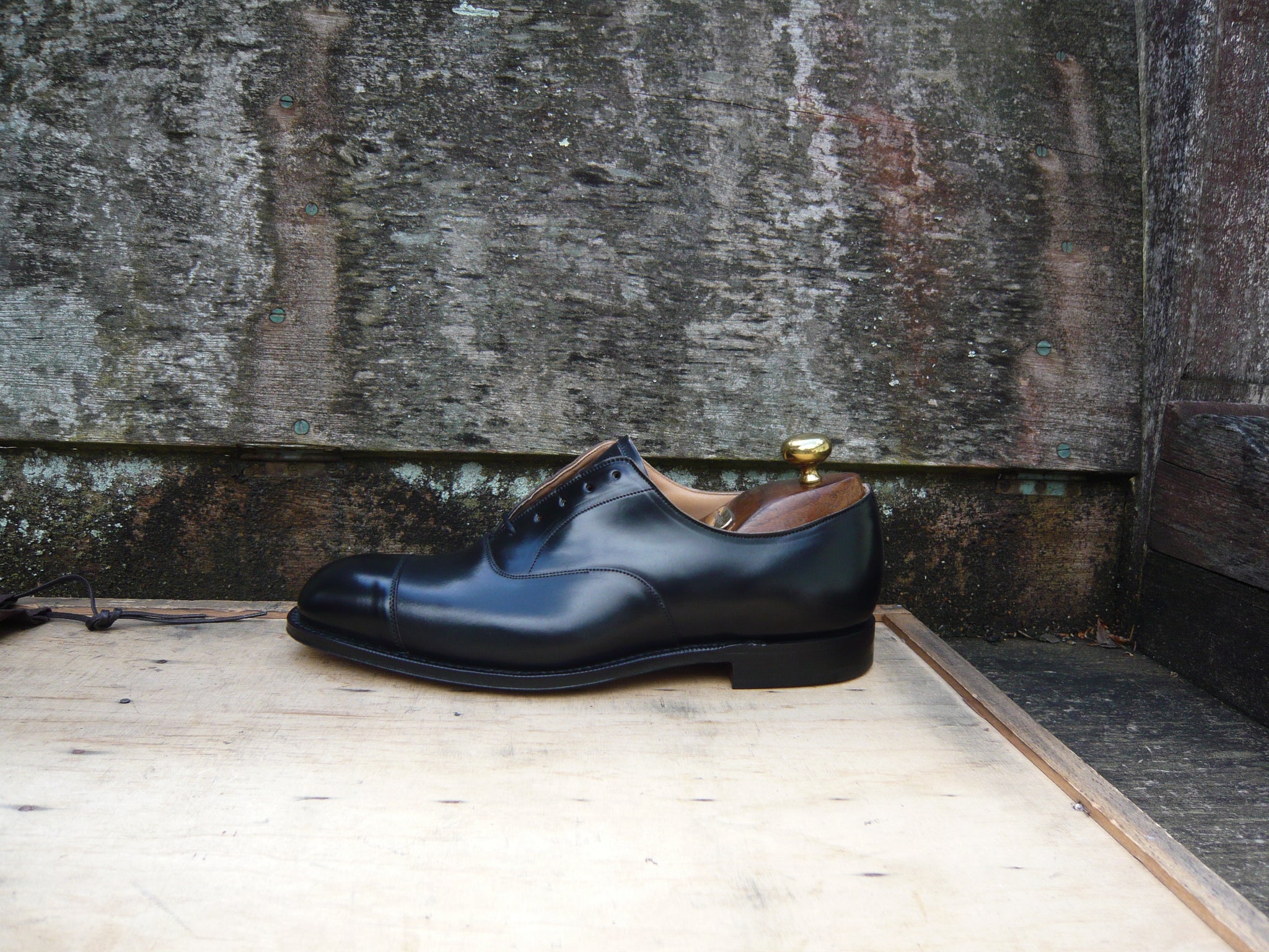 CHURCH'S OXFORD – BLACK CORDOVAN – UK 7.5 – CONSUL – UNWORN