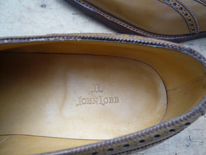 JOHN LOBB BROGUES – BROWN / TAN – UK 12 - UNWORN CONDITION