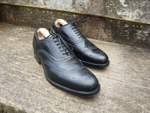 Load image into Gallery viewer, CHURCH&#39;S BROGUES – BLACK  - UK 7.5 – GUNTHORPE – EXCELLENT CONDITION
