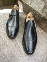 Load image into Gallery viewer, CROCKETT &amp; JONES MONK STRAP – BLACK - UK 13 – CHALFONT – UNWORN CONDITION
