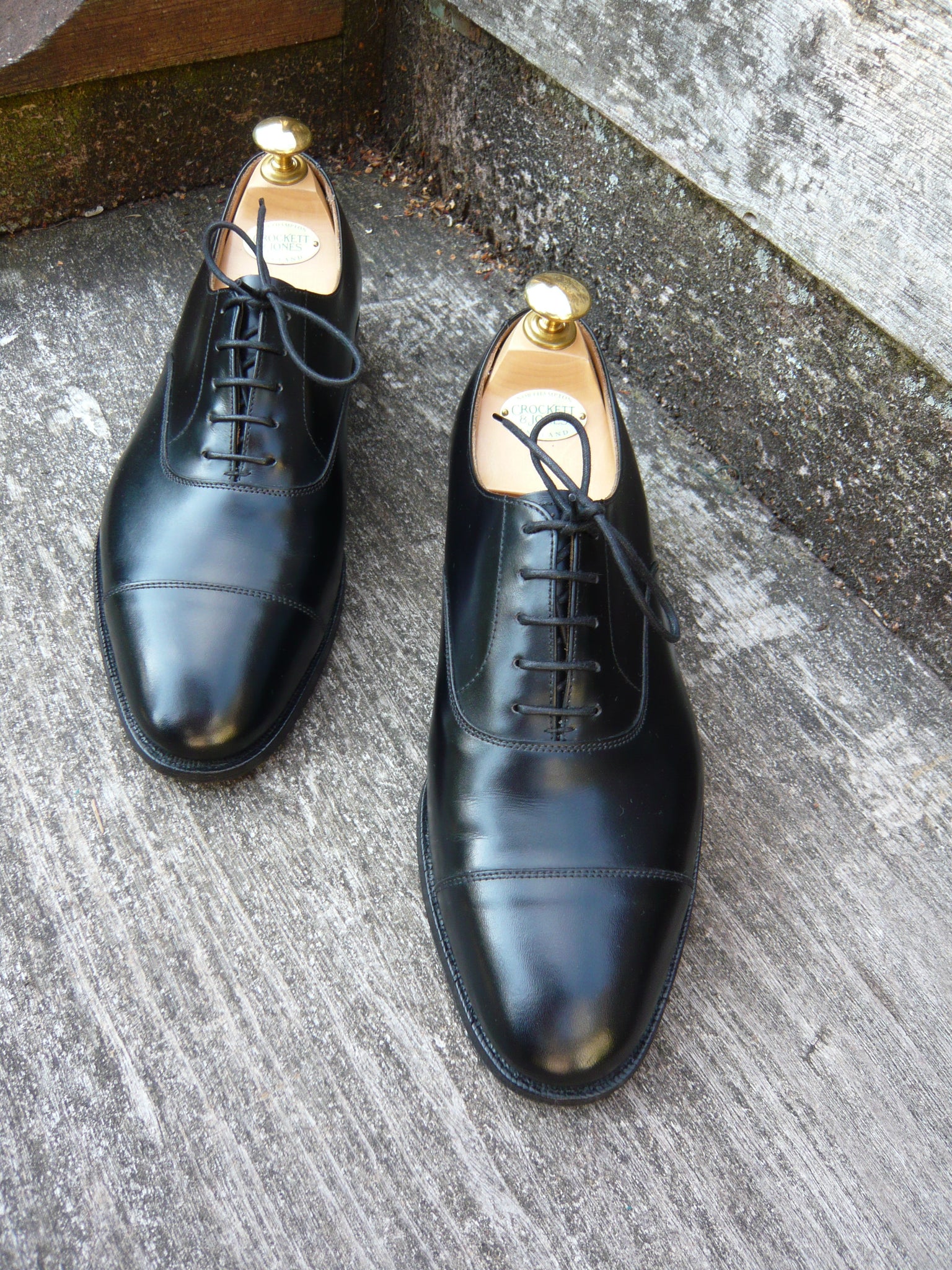 CROCKETT & JONES OXFORD – BLACK - UK 7 – CONNAUGHT – SUPERB