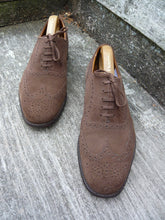 Load image into Gallery viewer, JOSEPH CHEANEY VINTAGE BROGUES – BROWN SUEDE - UK 7.5 – EXCELLENT CONDITION
