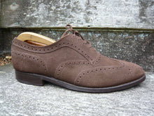 Load image into Gallery viewer, JOSEPH CHEANEY VINTAGE BROGUES – BROWN SUEDE - UK 7.5 – EXCELLENT CONDITION
