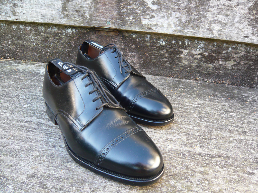 CROCKETT & JONES BROGUES – BLACK - UK 6 (WIDE) – DRAYCOTT – WORN ONCE