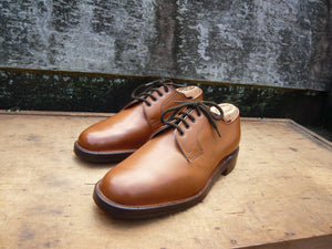 JOSEPH CHEANEY VINTAGE VELDTSCHOEN DERBY –  BROWN / TAN - UK 7 UNWORN CONDITION