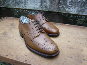 CROCKETT & JONES BROGUES – BROWN / TAN - UK 6.5 – SANDHURST – UNWORN CONDITION