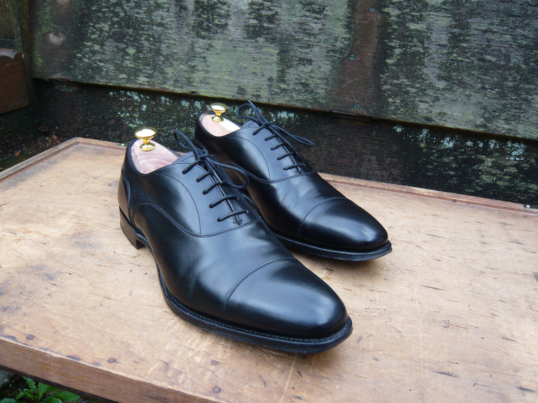 CHURCH’S OXFORD MEN’S SHOES - BLACK – UK 9.5 – SHELDON – EXCELLENT CONDITION