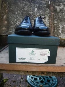 CROCKETT & JONES BROGUES – BLACK - UK 12 – WESTBOURNE - SUPERB CONDITION