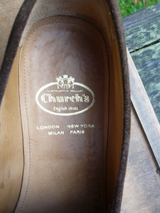 CHURCH’S LOAFERS – BROWN SUEDE – UK 9 – TOLOMEO – EXCELLENT CONDITION