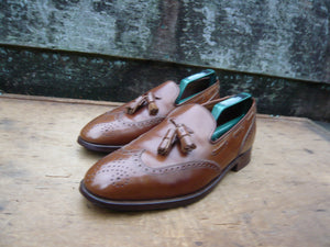 CROCKETT & JONES VINTAGE TASSEL LOAFERS – BROWN / TAN - UK 8 – EXCELLENT CONDITION