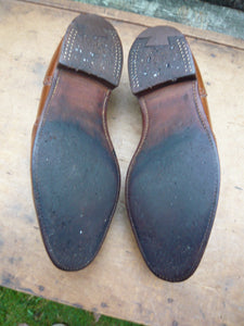 CROCKETT & JONES VINTAGE TASSEL LOAFERS – BROWN / TAN - UK 8 – EXCELLENT CONDITION