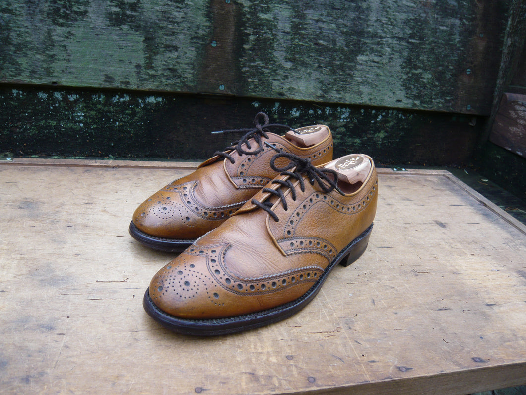 JOSEPH CHEANEY VINTAGE BROGUES BROWN TAN UK 8 KENNET