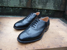 Load image into Gallery viewer, CHURCH’S BROGUES – BLACK CALF – UK 7 - BRISBANE – UNWORN CONDITION
