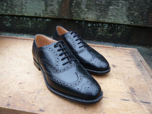 Load image into Gallery viewer, CHURCH’S BROGUES – BLACK CALF – UK 7 - BRISBANE – UNWORN CONDITION
