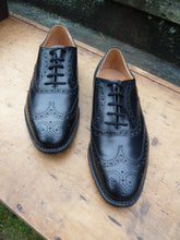 Load image into Gallery viewer, CHURCH’S BROGUES – BLACK CALF – UK 7 - BRISBANE – UNWORN CONDITION
