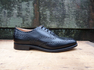 CHURCH’S BROGUES – BLACK CALF – UK 7 - BRISBANE – UNWORN CONDITION