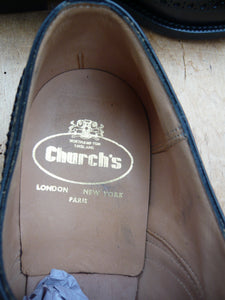 CHURCH'S BROGUES – BLACK CALF – UK 7 - BRISBANE – UNWORN