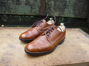 JOSEPH CHEANEY VINTAGE VELDTSCHOEN DERBY –  BROWN / TAN - UK 8 – VERY GOOD CONDITION