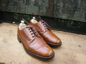 JOSEPH CHEANEY VINTAGE VELDTSCHOEN DERBY –  BROWN / TAN - UK 8 – VERY GOOD CONDITION