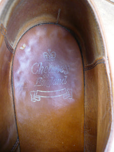 JOSEPH CHEANEY VINTAGE VELDTSCHOEN DERBY –  BROWN / TAN - UK 8 – VERY GOOD CONDITION