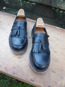 JOSEPH CHEANEY TASSEL LOAFERS – BLACK – UK 7 – SUPERB CONDITION