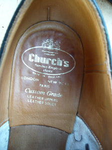 CHURCH’S VINTAGE BROGUES – BLACK - UK 8 – BARCROFT - EXCELLENT CONDITION