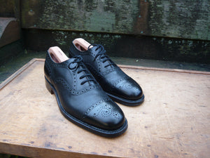 CHURCH’S BROGUES – BLACK – UK 8.5 – CHEPSTOW -  WORN ONCE