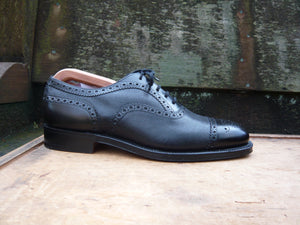 CHURCH’S BROGUES – BLACK – UK 8.5 – CHEPSTOW -  WORN ONCE