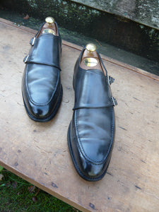 JOSEPH CHEANEY DOUBLE MONK STRAP – GREY / GRAPHITE – UK 8 – ABINGDON - EXCELLENT  CONDITION