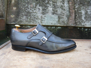 JOSEPH CHEANEY DOUBLE MONK STRAP – GREY / GRAPHITE – UK 8 – ABINGDON - EXCELLENT  CONDITION