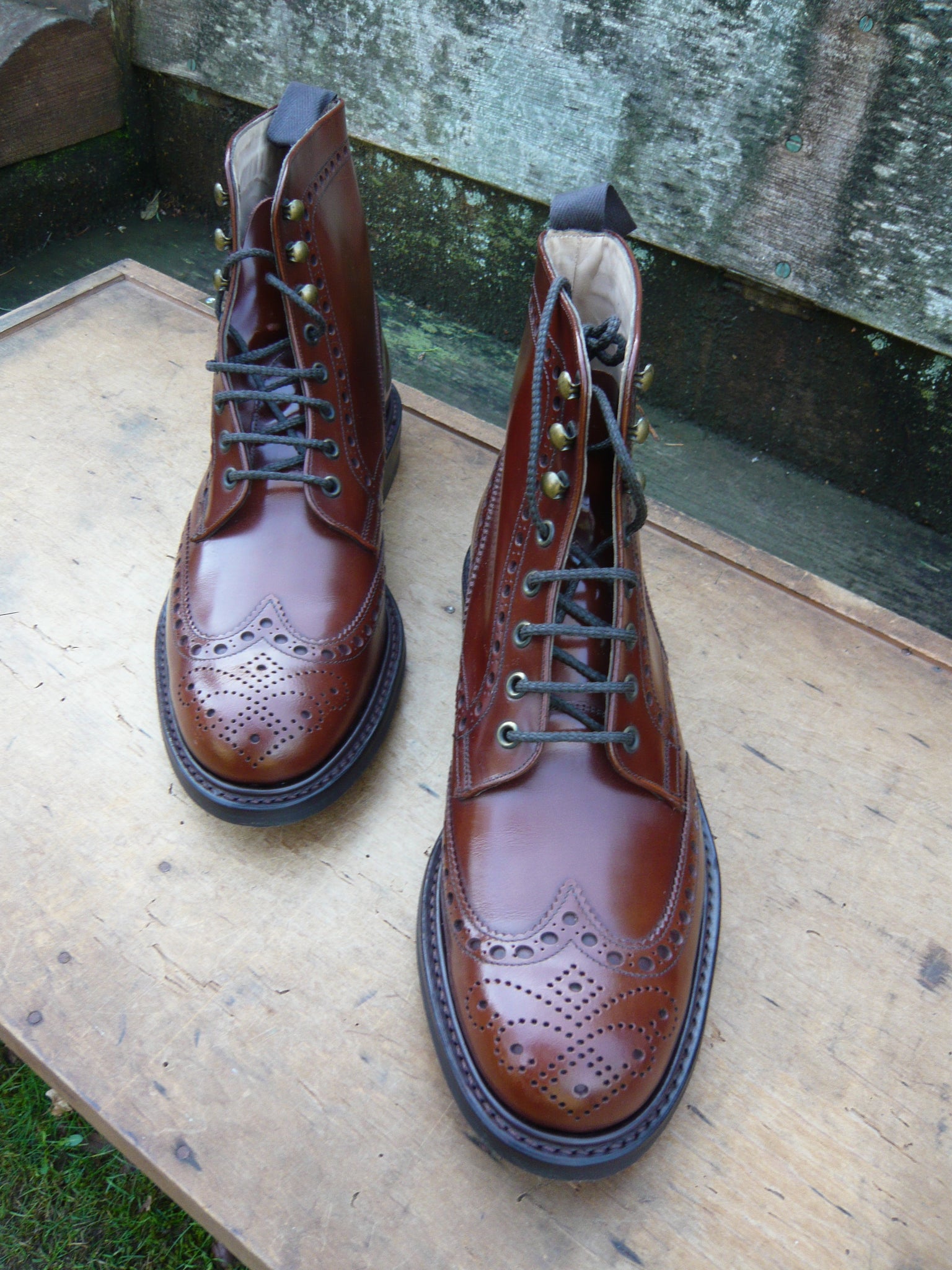 Tweed brogue clearance boots