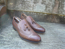 Load image into Gallery viewer, CHURCH’S TASSEL LOAFERS – BROWN / TAN NEVADA CALF – UK 10.5 – LOWDEN – UNWORN CONDITION
