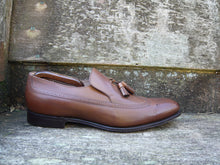 Load image into Gallery viewer, CHURCH’S TASSEL LOAFERS – BROWN / TAN NEVADA CALF – UK 10.5 – LOWDEN – UNWORN CONDITION
