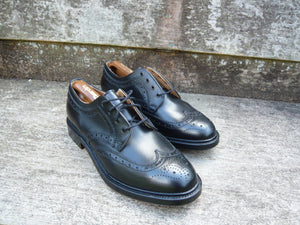 CROCKETT & JONES BROGUES – BLACK - UK 10 – ANGUS – UNWORN CONDITION