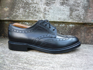 CROCKETT & JONES BROGUES – BLACK - UK 10 – ANGUS – UNWORN CONDITION