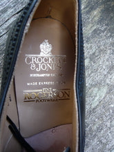 Load image into Gallery viewer, CROCKETT &amp; JONES BROGUES – BLACK - UK 10 – ANGUS – UNWORN CONDITION
