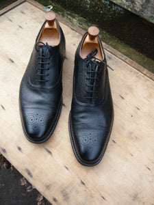 CHURCH’S BROGUES – BLACK CAVIAR CALF - UK 9 – BURSTOCK - SUPERB CONDITION