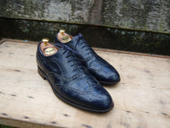 JOSEPH CHEANEY BROGUES – NAVY BLUE – UK 9 – GROSVENOR – VERY GOOD  CONDITION