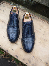 Load image into Gallery viewer, JOSEPH CHEANEY BROGUES – NAVY BLUE – UK 9 – GROSVENOR – VERY GOOD  CONDITION
